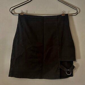 Vintage buckle cut out mini skirt y2k